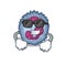 Super cool neutrophil cell character wearing black glasses