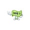 Super cool paper money character on white background