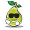 Super cool pear character cartoon