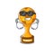 Super cool soccer trophy with the mascot shape