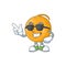 Super cool sweet casaba melon fruit cartoon character