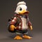 Super Cute 2d Cartoon Duck Model With Urban Clothes