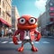 Super Cute 3d Cartoon Crab Wearing Urban Clothes