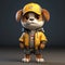 Super Cute 3d Cartoon Dog In Urban Clothes