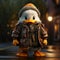Super Cute 3d Cartoon Duck In Urban Clothes