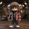 Super Cute 3d Cartoon Monkey In Urban Clothes