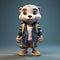 Super Cute 3d Cartoon Otter With Backpack - Tiago Hoisel Style