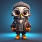 Super Cute 3d Cartoon Owl In Urban Street Fashion