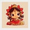 A super cute baby Hindu Goddes Lord Laxmi image generative AI
