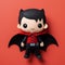 Super Cute Batman Doll In Kawaii Black And Red Outfit