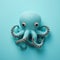 Super Cute Felt Kraken On Solid Color Background - Realistic Design