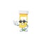 Super cute medicine bottle cartoon character wearing black glasses