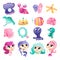 Super Cute Mermaids Sea Creatures Set