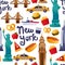 Super Cute New York Culture Seamless Pattern Background