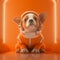 Super cute pet astronaut puppy dog