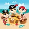 Super Cute Pirate Adventure Sandy Beach