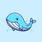 Super cute whale with buble