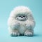 Super Cute Yeti Plush Toy On Solid Color Background