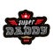 Super Daddy - t-shirt print. Happy father`s day. Vector illustra