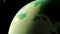 Super-earth planet, realistic exoplanet, planet suitable for colonization, earth-like planet in far space, planets background 3d r