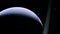 Super-earth planet, realistic exoplanet, planet suitable for colonization, earth-like planet in far space, planets background 3d r