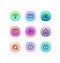 Super ellipse trendy icons. Internet application ui icons