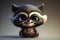 Super Fluffy Raccoon: A Pixaresque Fairytale Figurine with Exquisite Detail and a Playful Smile