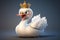 Super Fluffy Swan: A Pixaresque Fairytale Character With Graceful Pose and Exquisite Details