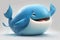 Super Fluffy Whale: A Delightfully Cheerful Pixar-style Creature