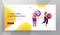 Super Food, Healthy Nutrition Website Landing Page, Young Man and Woman Characters Hold Vitamin Balls in Hands