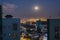 Super full moon over Bangkok, Thailand