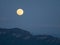 Super fullmoon Thailand with mountain view