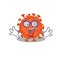 Super Funny Geek electron microscope coronavirus cartoon character design