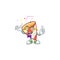 Super Funny Geek smart exploding confetti mascot cartoon style