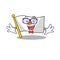 Super Funny Geek smart flag cyprus mascot cartoon style