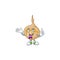 Super Funny Geek smart jicama mascot cartoon style