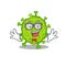 Super Funny Geek virus corona cell cartoon character design