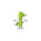 Super Funny Grinning bamboo stick mascot cartoon style