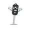 Super Funny Grinning car key mascot cartoon style