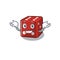 Super Funny Grinning dice mascot cartoon style