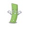 Super Funny Grinning ruler mascot cartoon style