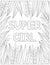 Super girl coloring page. Motivation expression