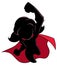 Super Girl Flying Silhouette