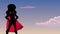 Super Girl Sky Silhouette