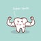 Super health cartoon tooth