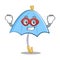 Super hero blue umbrella character cartoon