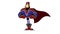 Super Hero Cartoon Character Standing