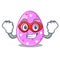 Super hero cartoon shape easter color on eggs