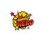 Super hero comics half tone bubble vector icon