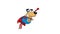 Super Hero Dog Cartoon Character Flying